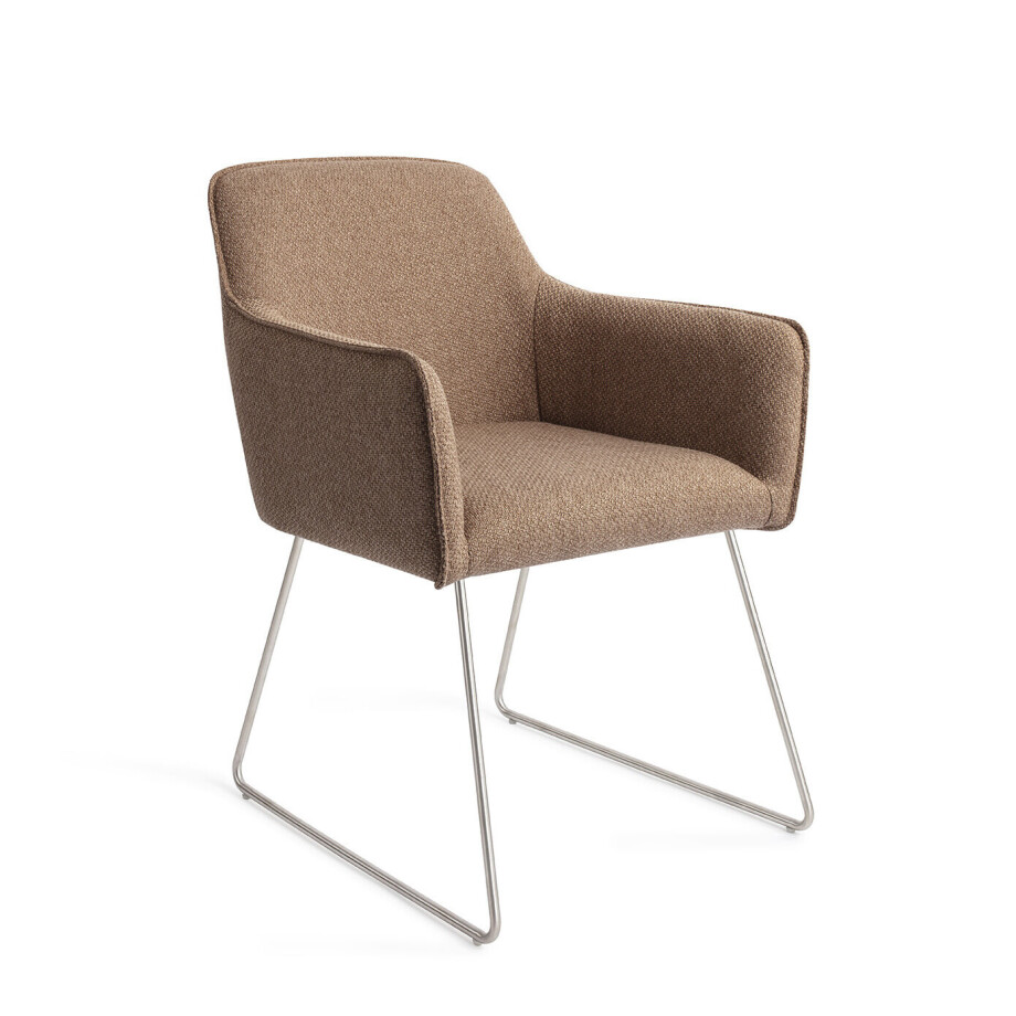 Jesper Home Eetkamerstoel 'Hofu' Slide Steel, kleur French Toast Jesper Home Eetkamerstoel 'Hofu' Slide Steel, kleur French Toast afbeelding 1