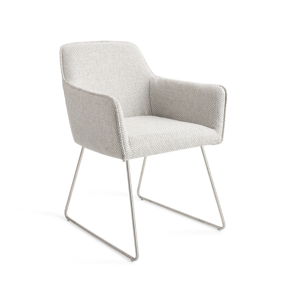 Jesper Home Eetkamerstoel 'Hofu' Slide Steel, kleur Checkers Charm Jesper Home Eetkamerstoel 'Hofu' Slide Steel, kleur Checkers Charm afbeelding 1