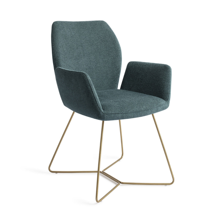 Jesper Home Eetkamerstoel 'Misaki' Beehive Gold, kleur Merry Mermaid afbeelding 1