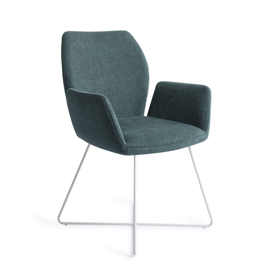 Jesper Home Eetkamerstoel 'Misaki' Cross White, kleur Merry Mermaid afbeelding 1