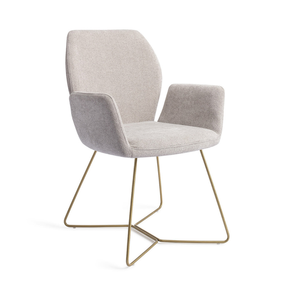 Jesper Home Eetkamerstoel 'Misaki' Beehive Gold, kleur Pretty Plaster afbeelding 1
