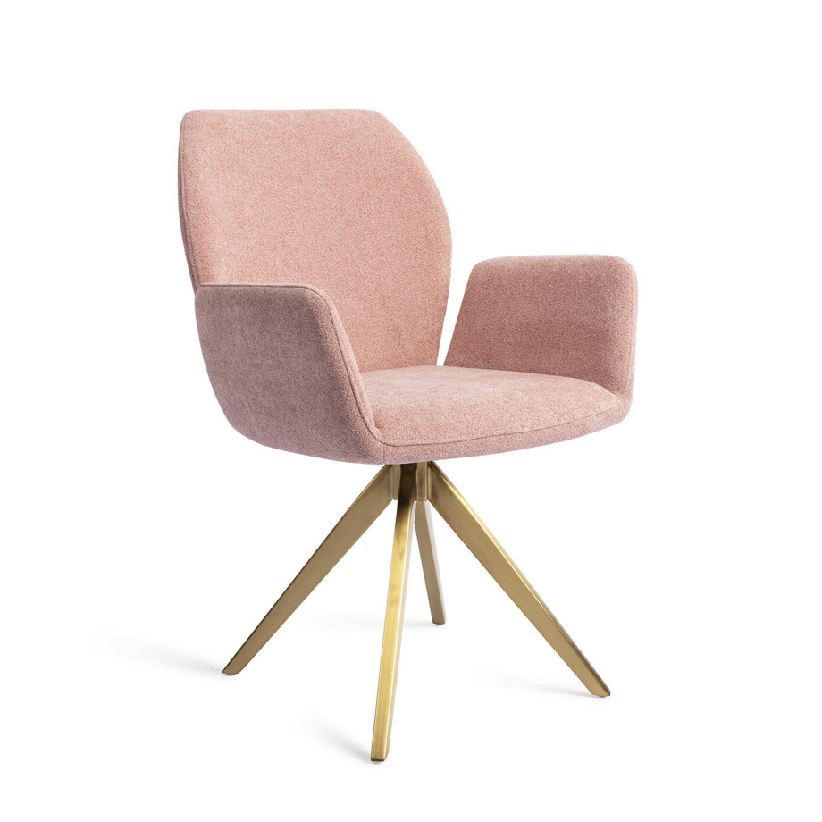 Jesper Home Eetkamerstoel 'Misaki' Turn Gold, kleur Anemone afbeelding 1