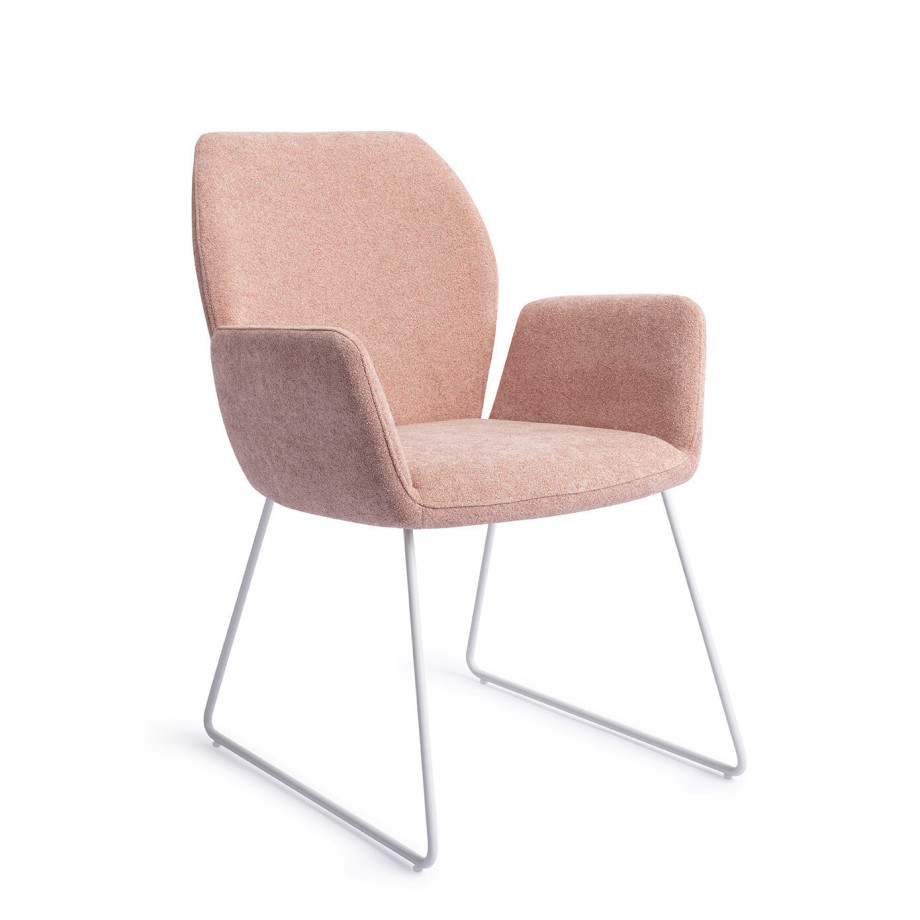 Jesper Home Eetkamerstoel 'Misaki' Slide White, kleur Anemone afbeelding 1
