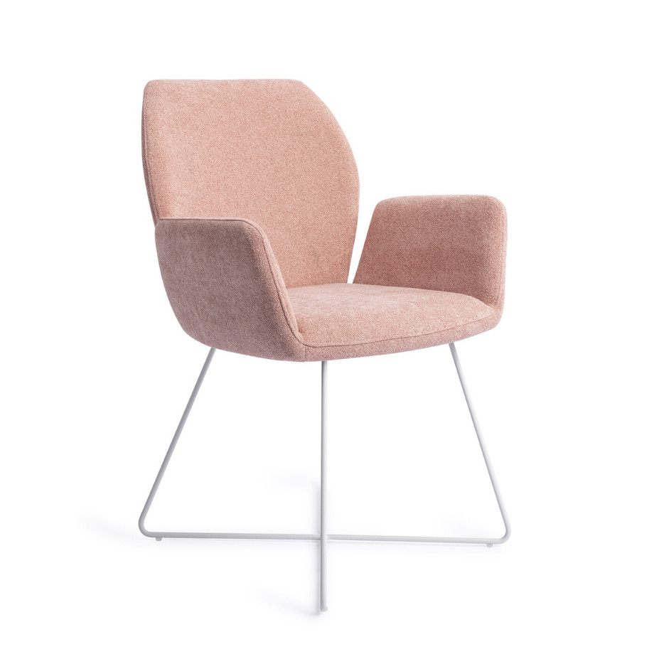 Jesper Home Eetkamerstoel 'Misaki' Cross White, kleur Anemone afbeelding 1