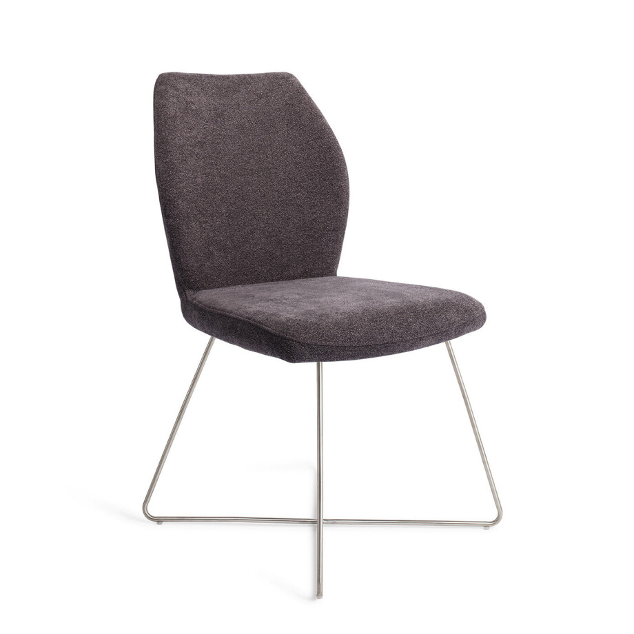 Jesper Home Eetkamerstoel 'Ikata' Cross Steel, kleur Almost Black Jesper Home Eetkamerstoel 'Ikata' Cross Steel, kleur Almost Black afbeelding 1