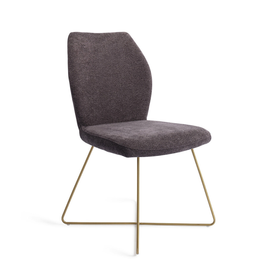 Jesper Home Eetkamerstoel 'Ikata' Cross Gold, kleur Almost Black Jesper Home Eetkamerstoel 'Ikata' Cross Gold, kleur Almost Black afbeelding 1