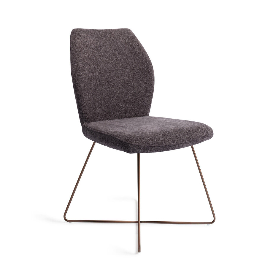 Jesper Home Eetkamerstoel 'Ikata' Cross Rose, kleur Almost Black Jesper Home Eetkamerstoel 'Ikata' Cross Rose, kleur Almost Black afbeelding 1