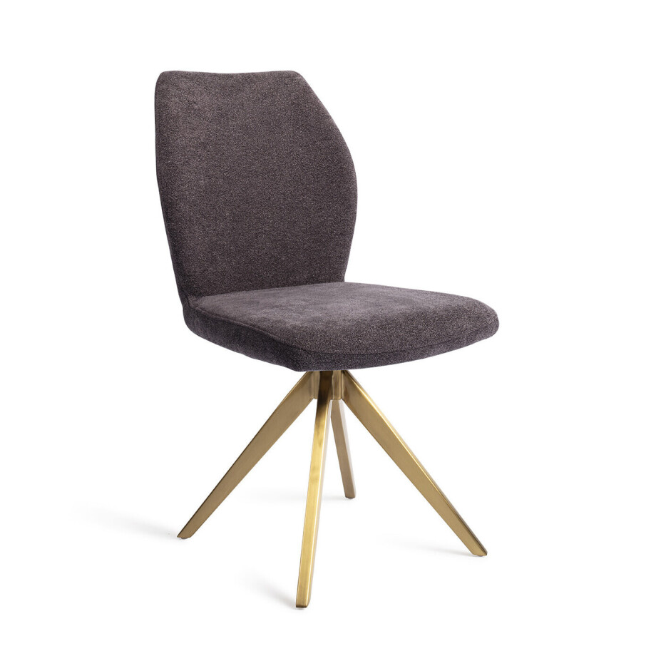 Jesper Home Eetkamerstoel 'Ikata' Turn Gold, kleur Almost Black Jesper Home Eetkamerstoel 'Ikata' Turn Gold, kleur Almost Black afbeelding 1