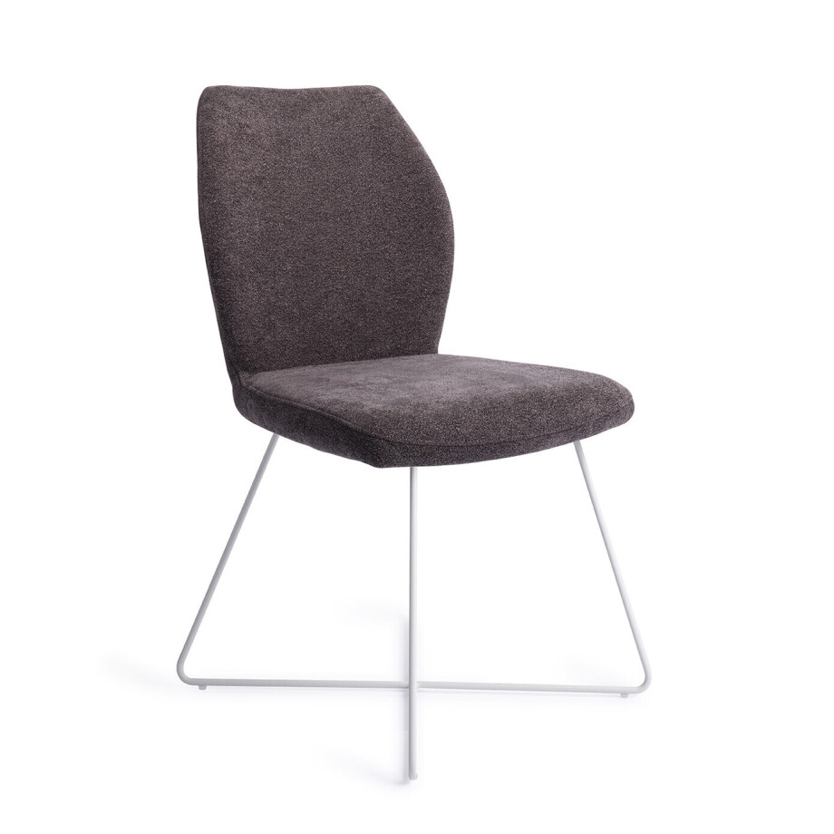 Jesper Home Eetkamerstoel 'Ikata' Cross White, kleur Almost Black afbeelding 1