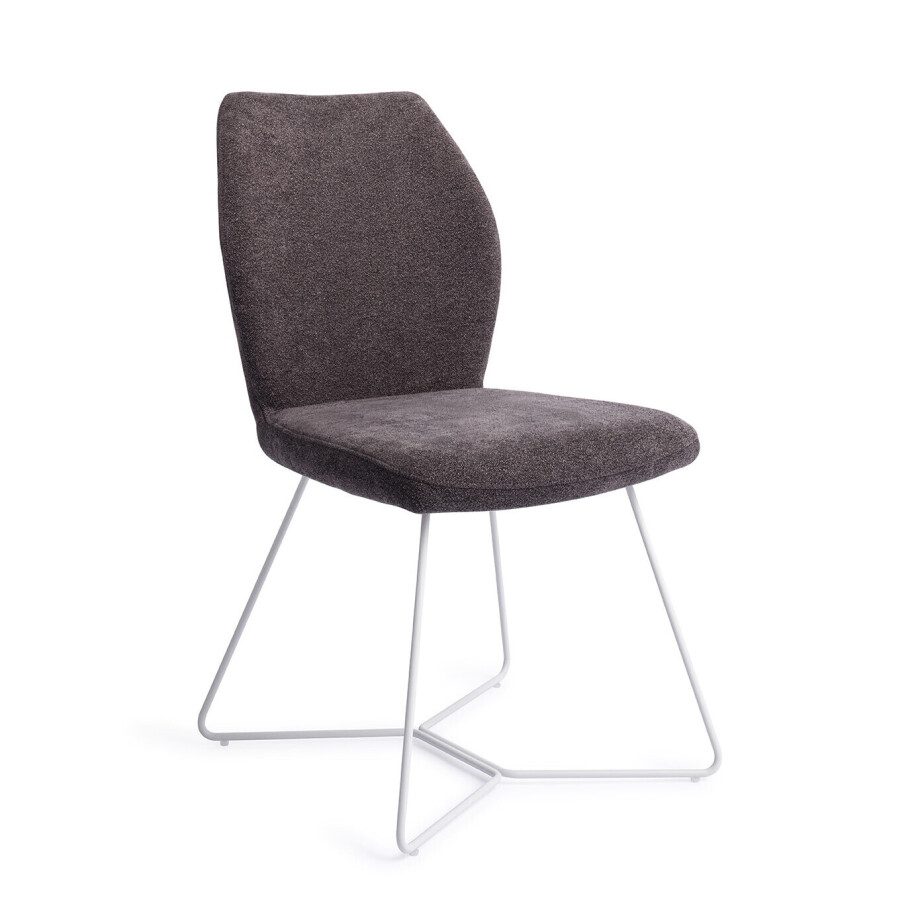 Jesper Home Eetkamerstoel 'Ikata' Beehive White, kleur Almost Black afbeelding 1