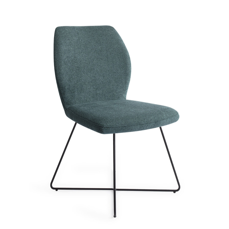 Jesper Home Eetkamerstoel 'Ikata' Cross Black, kleur Merry Mermaid Jesper Home Eetkamerstoel 'Ikata' Cross Black, kleur Merry Mermaid afbeelding 1