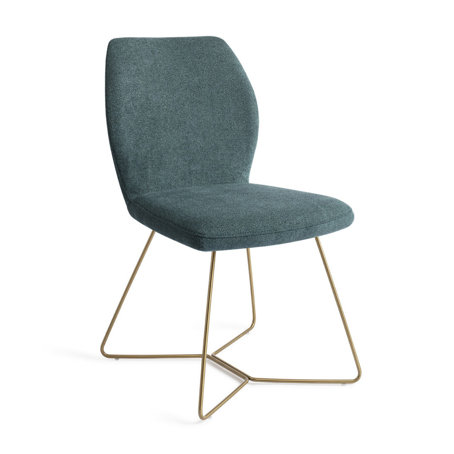 Jesper Home Eetkamerstoel 'Ikata' Beehive Gold, kleur Merry Mermaid Jesper Home Eetkamerstoel 'Ikata' Beehive Gold, kleur Merry Mermaid afbeelding 1