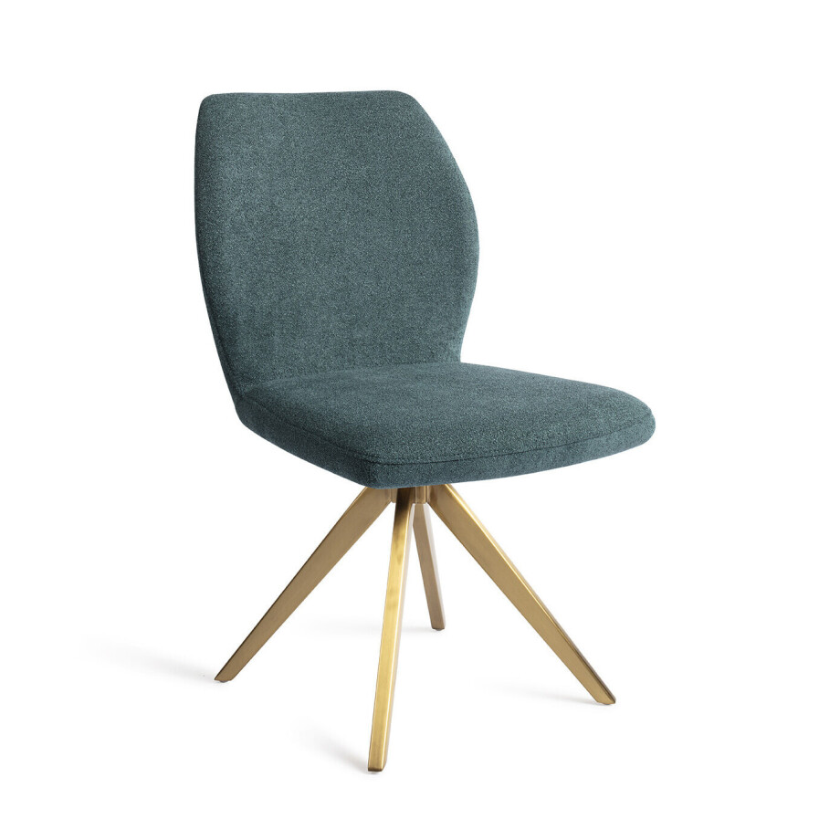 Jesper Home Eetkamerstoel 'Ikata' Turn Gold, Draaibaar, kleur Merry Mermaid Jesper Home Eetkamerstoel 'Ikata' Turn Gold, Draaibaar, kleur Merry Mermaid afbeelding 1