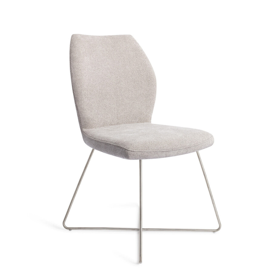 Jesper Home Eetkamerstoel 'Ikata' Cross Steel, kleur Pretty Plaster Jesper Home Eetkamerstoel 'Ikata' Cross Steel, kleur Pretty Plaster afbeelding 1