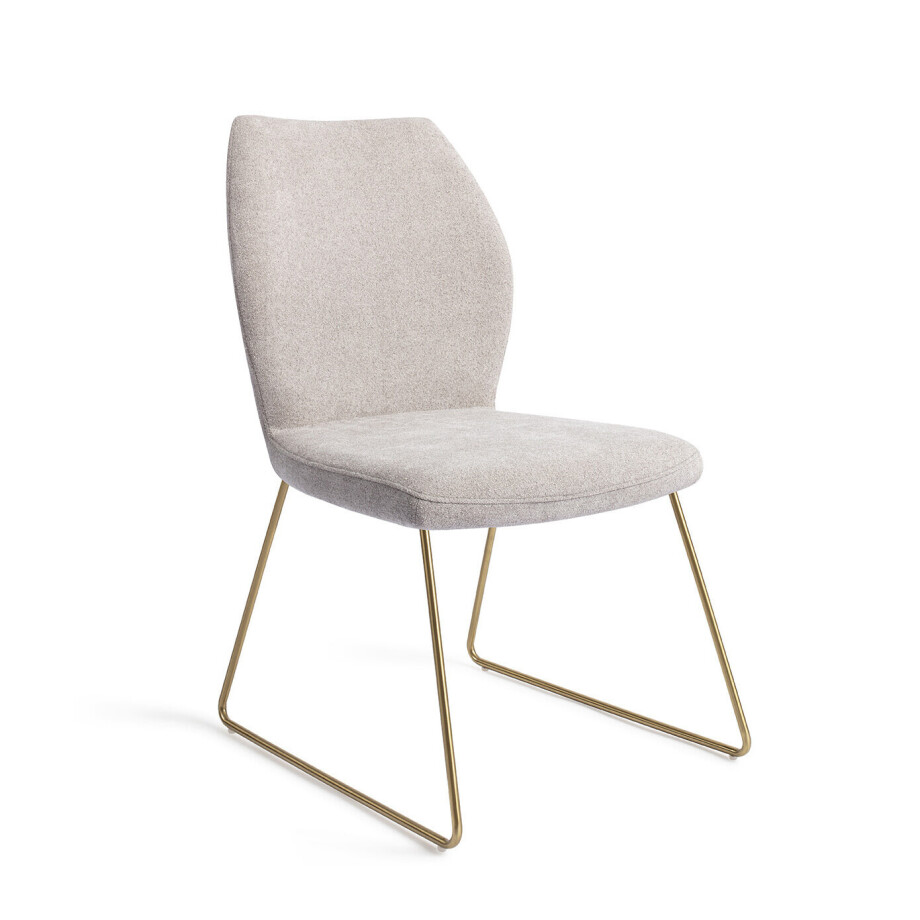 Jesper Home Eetkamerstoel 'Ikata' Slide Gold, kleur Pretty Plaster Jesper Home Eetkamerstoel 'Ikata' Slide Gold, kleur Pretty Plaster afbeelding 1