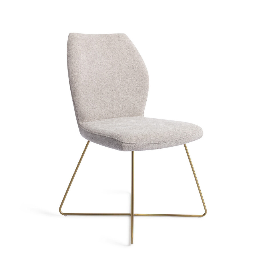 Jesper Home Eetkamerstoel 'Ikata' Cross Gold, kleur Pretty Plaster Jesper Home Eetkamerstoel 'Ikata' Cross Gold, kleur Pretty Plaster afbeelding 1