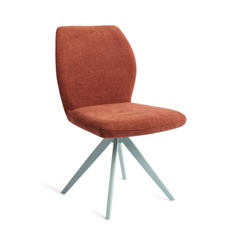 Jesper Home Draaibare Eetkamerstoel 'Ikata' Turn Mint, kleur Cosy Copper afbeelding 1