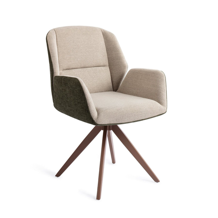 Jesper Home Draaibare Eetkamerstoel 'Myoko' Turn Brown, kleur Popeye afbeelding 1