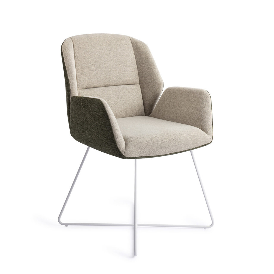 Jesper Home Eetkamerstoel 'Myoko' Cross White, kleur Popeye afbeelding 1