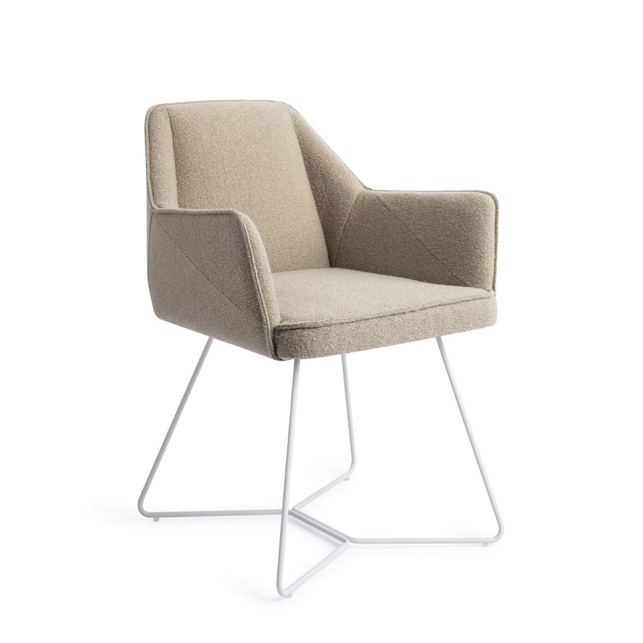 Jesper Home Eetkamerstoel 'Tome' Beehive White, kleur Great Greige afbeelding 1