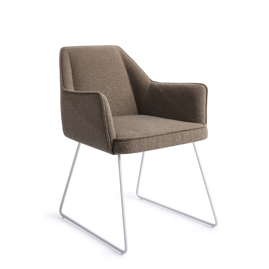 Jesper Home Eetkamerstoel 'Tome' Slide White, kleur Idaho Potato Jesper Home Eetkamerstoel 'Tome' Slide White, kleur Idaho Potato afbeelding 1