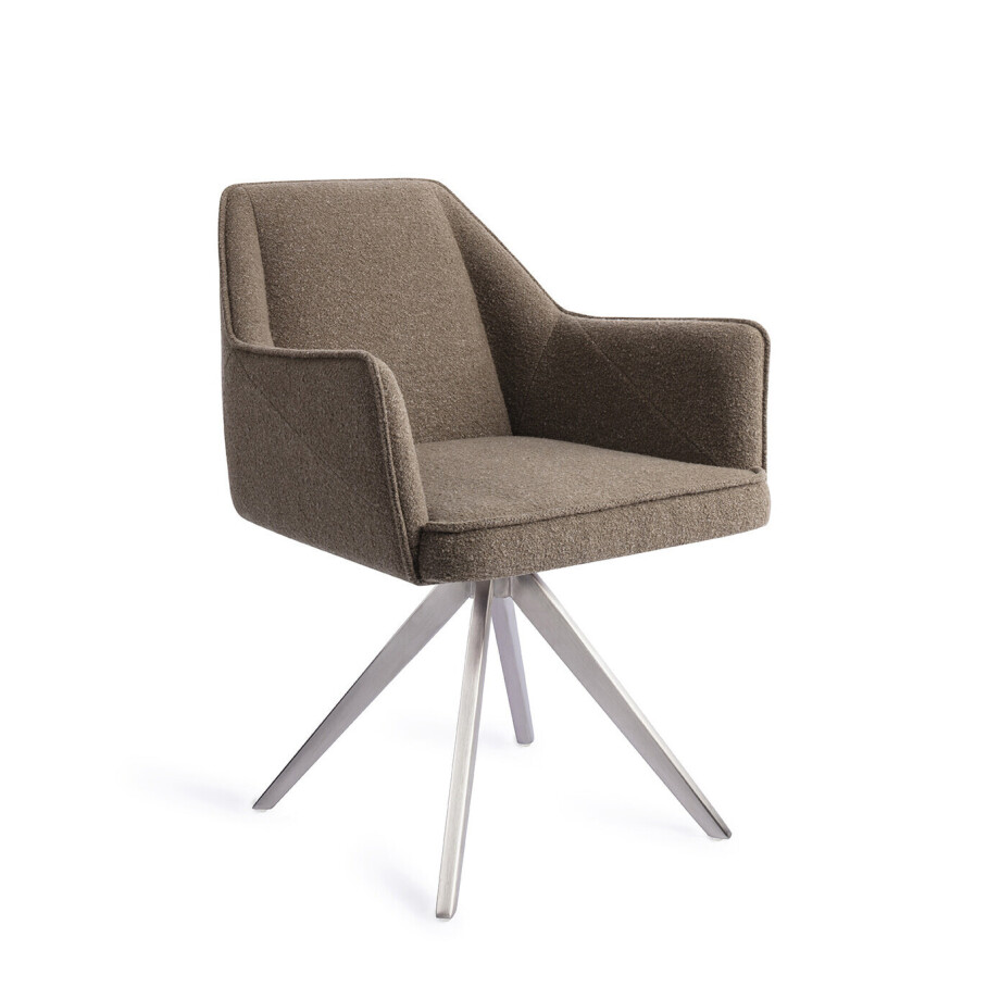 Jesper Home Eetkamerstoel 'Tome' Turn Steel, Draaibaar, kleur Idaho Potato Jesper Home Eetkamerstoel 'Tome' Turn Steel, Draaibaar, kleur Idaho Potato afbeelding 1