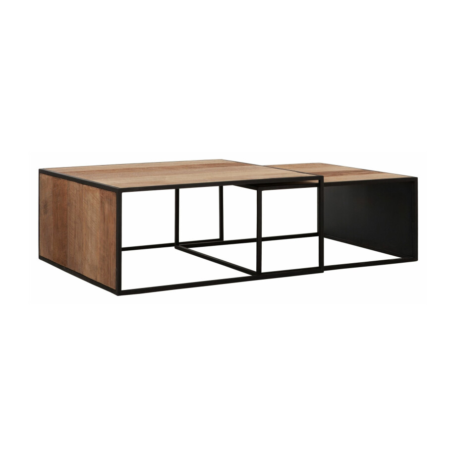 DTP Home Salontafel 'Cosmo' Teakhout, Set van 2 stuks DTP Home Salontafel 'Cosmo' Teakhout, Set van 2 stuks afbeelding 1