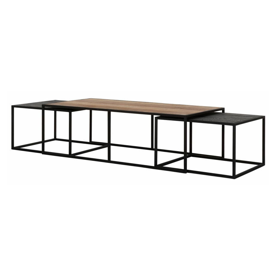 DTP Home Salontafel 'Cosmo' Teakhout, Set van 3 stuks afbeelding 1