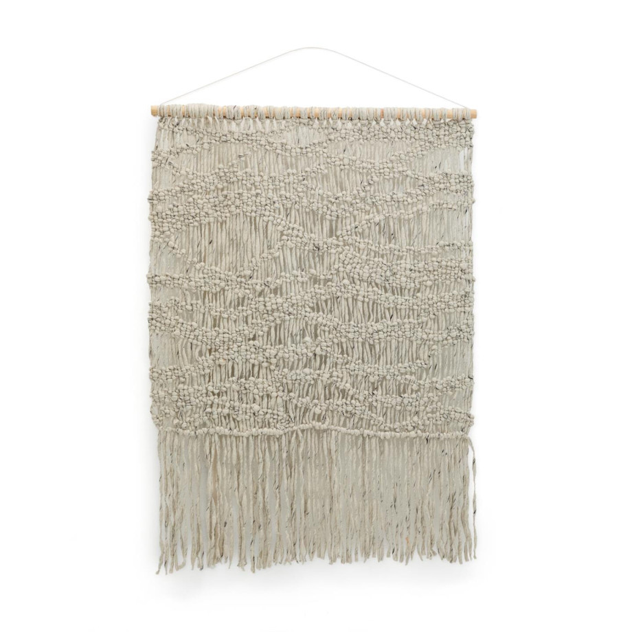 Kave Home Wandkleed 'Fley' Macramé Wol, 180 x 120cm afbeelding 1