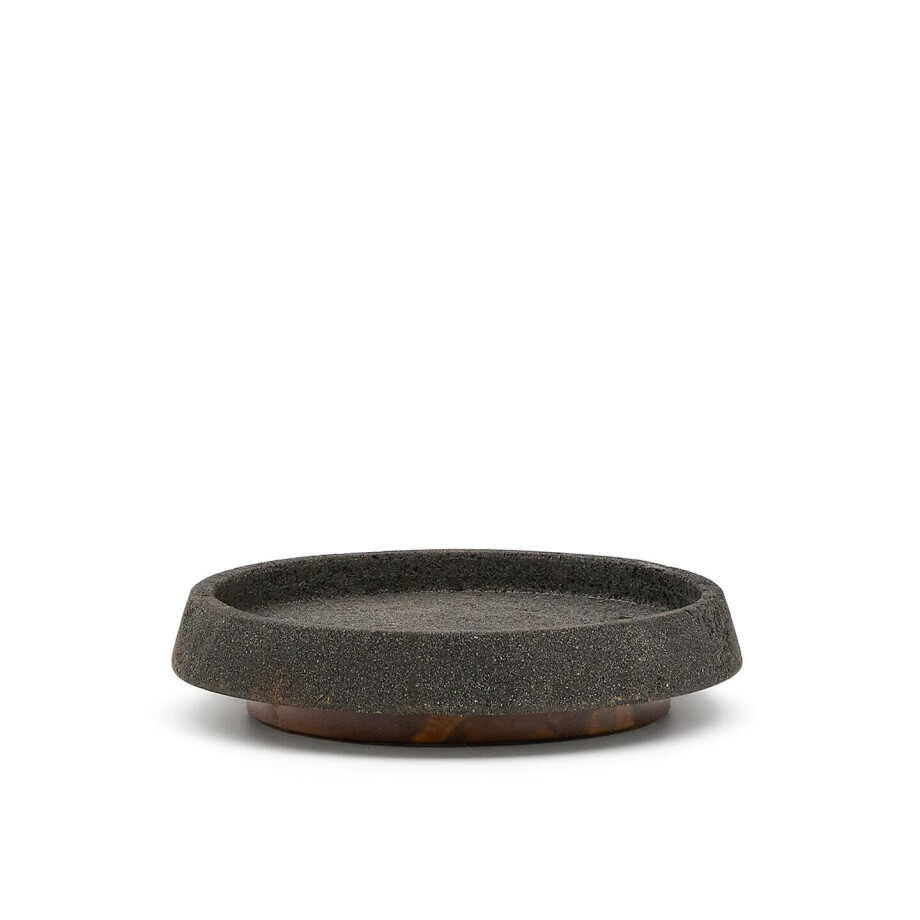 Kave Home Ornament 'Naro' Steen en teakhout, 38cm afbeelding 