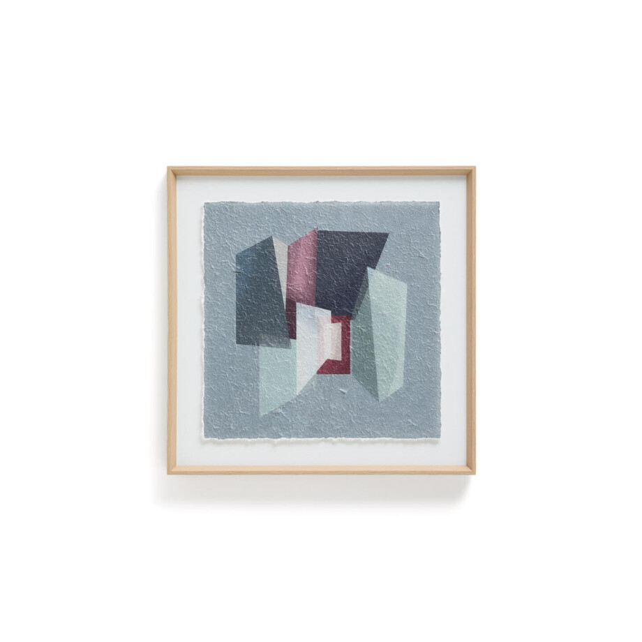 Kave Home Schilderij 'Veluni' 60 x 60cm, kleur Blauw afbeelding 1
