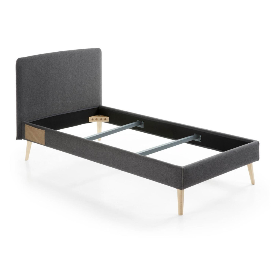 Kave Home Bed 'Dyla' 90 x 190cm, kleur Antraciet afbeelding 1