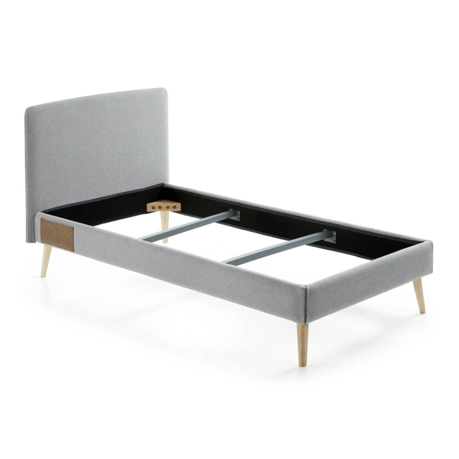 Kave Home Bed 'Dyla' 90 x 190cm, kleur Grijs afbeelding 1