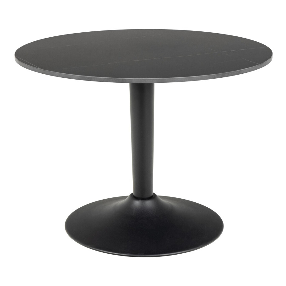 Bendt Ronde Salontafel 'Tempest' Keramiek met marmerprint, 60cm, kleur Zwart afbeelding 1