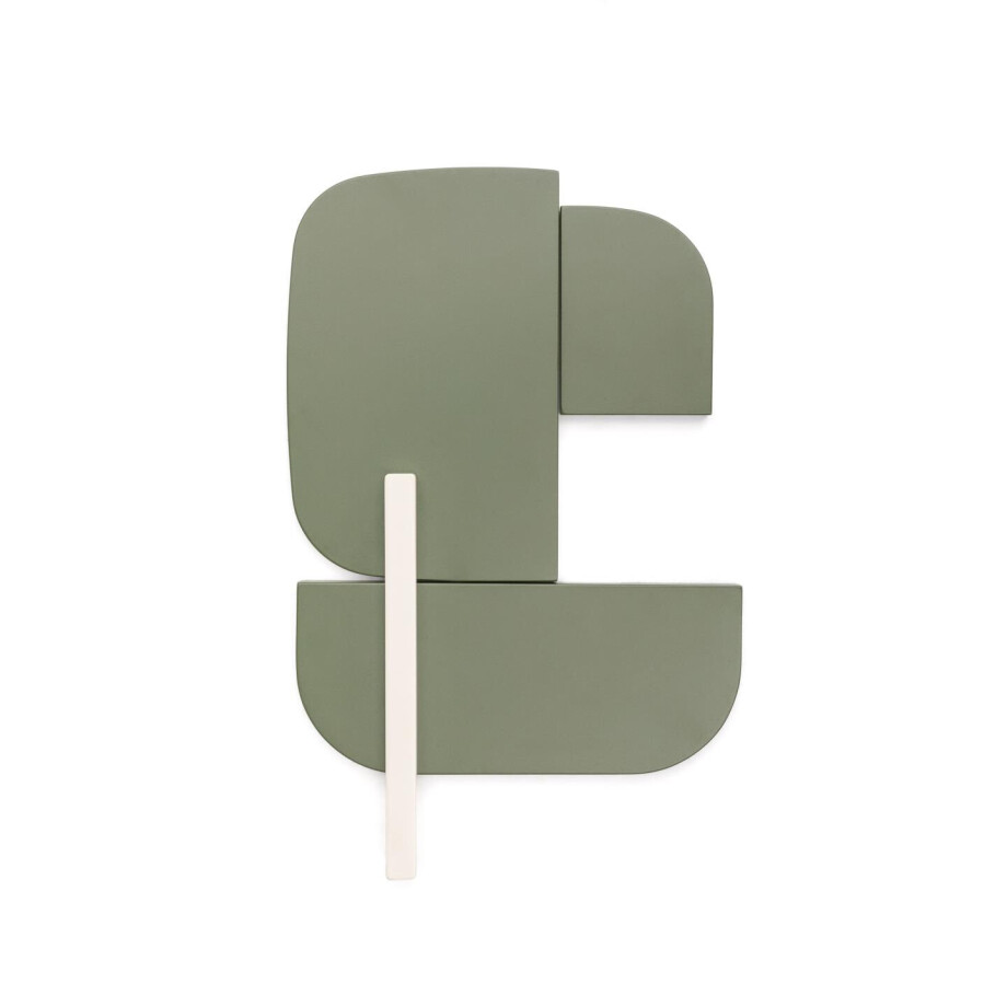 Kave Home Wandpaneel 'Danei' 50 x 30cm, kleur Groen/Wit afbeelding 1