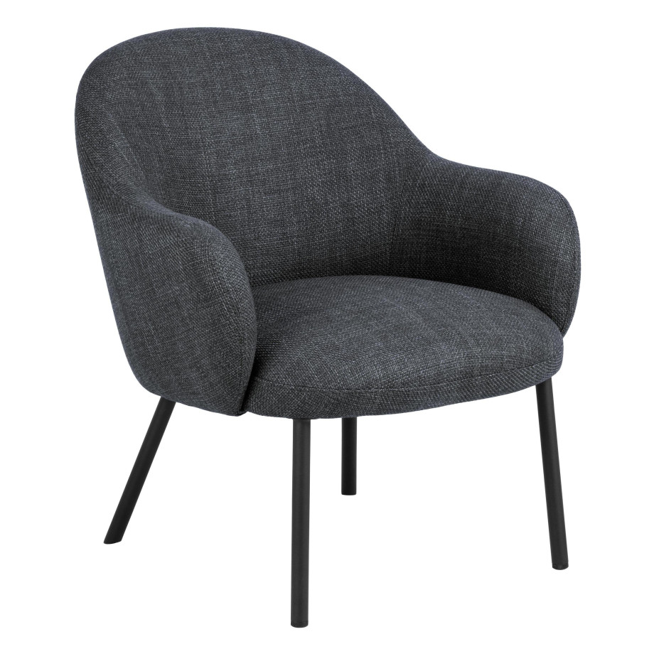 Bendt Fauteuil 'Jacquilyn' Structuurstof, kleur Donkergrijs afbeelding 1