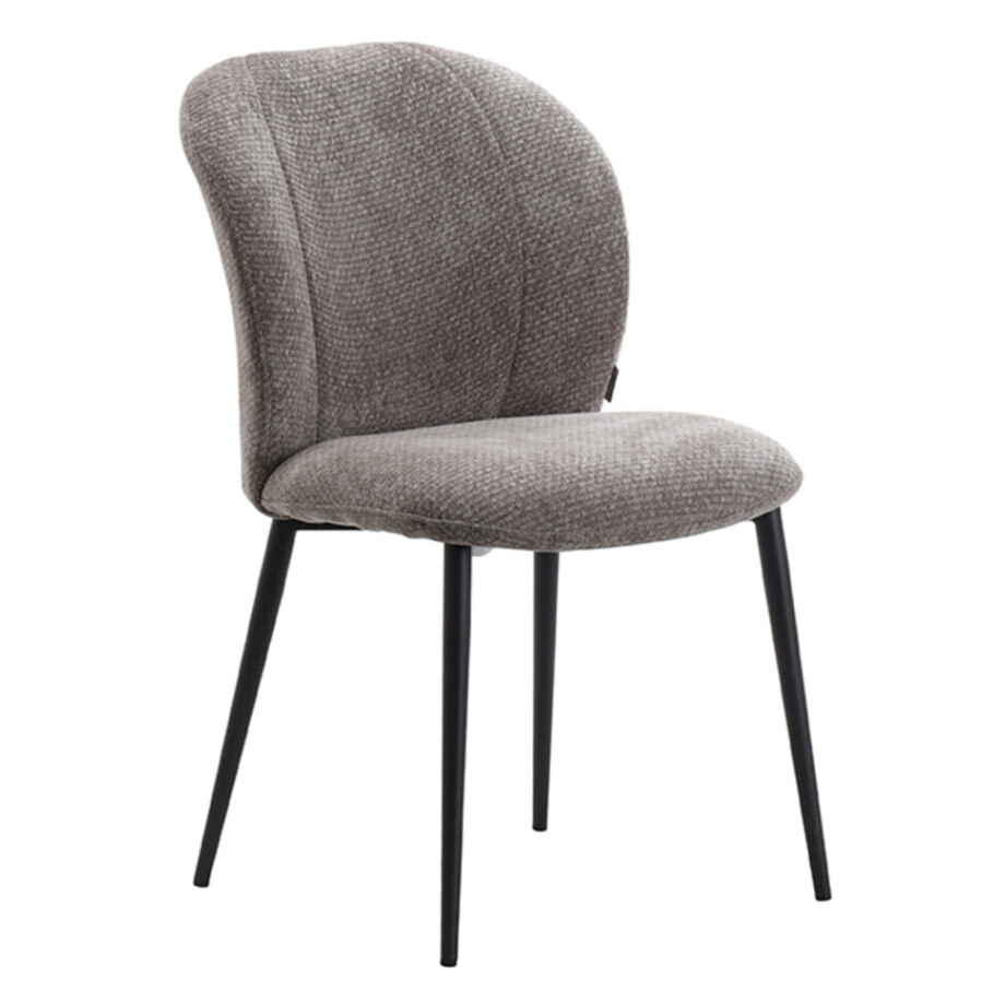 LABEL51 Eetkamerstoel 'Vino' Elite stof, kleur Stone afbeelding 1