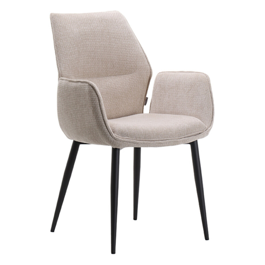 LABEL51 Eetkamerstoel 'Morris' Elite stof, kleur Naturel afbeelding 1