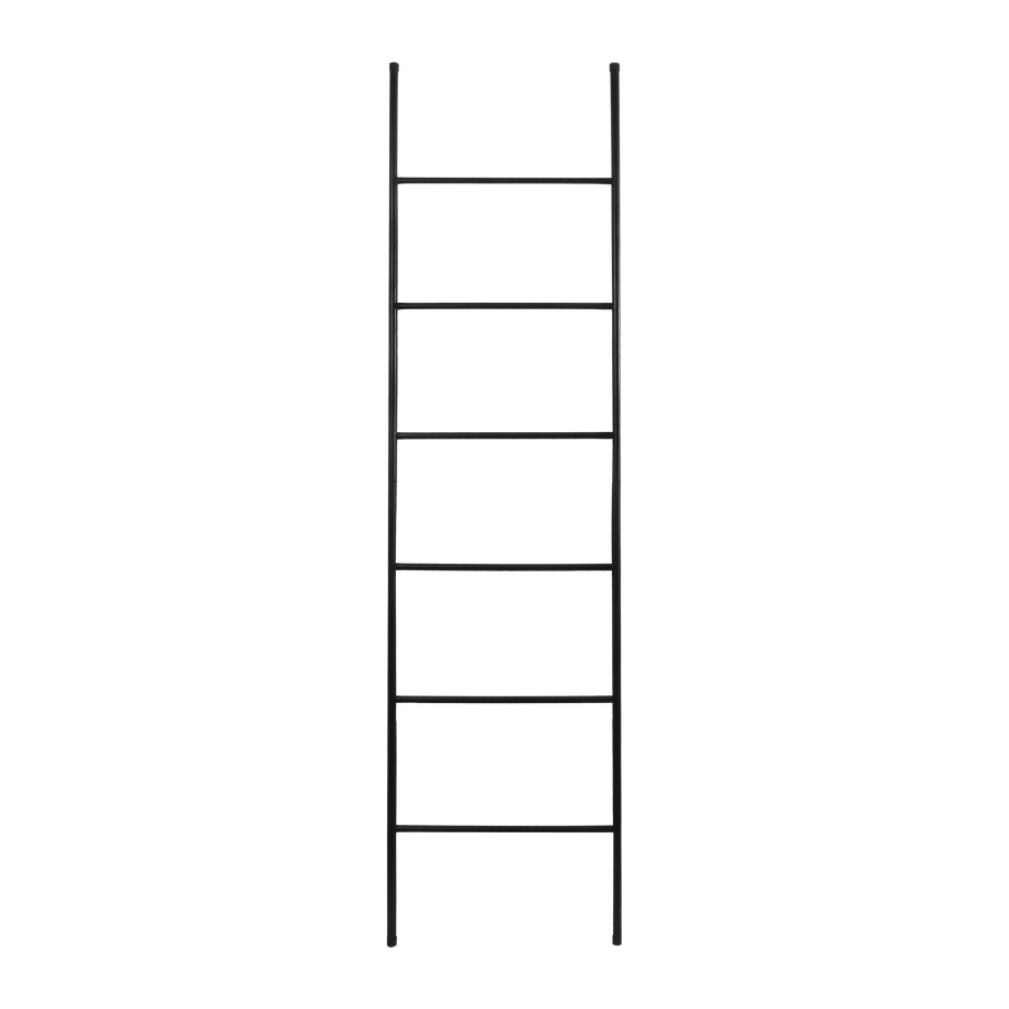 QUVIO Decoratie ladder - Zwart - Metaal afbeelding 1