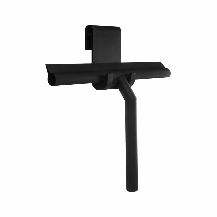 QUVIO Douchewisser / Raamtrekker - Inclusief ophanghaak - Zwart afbeelding 1