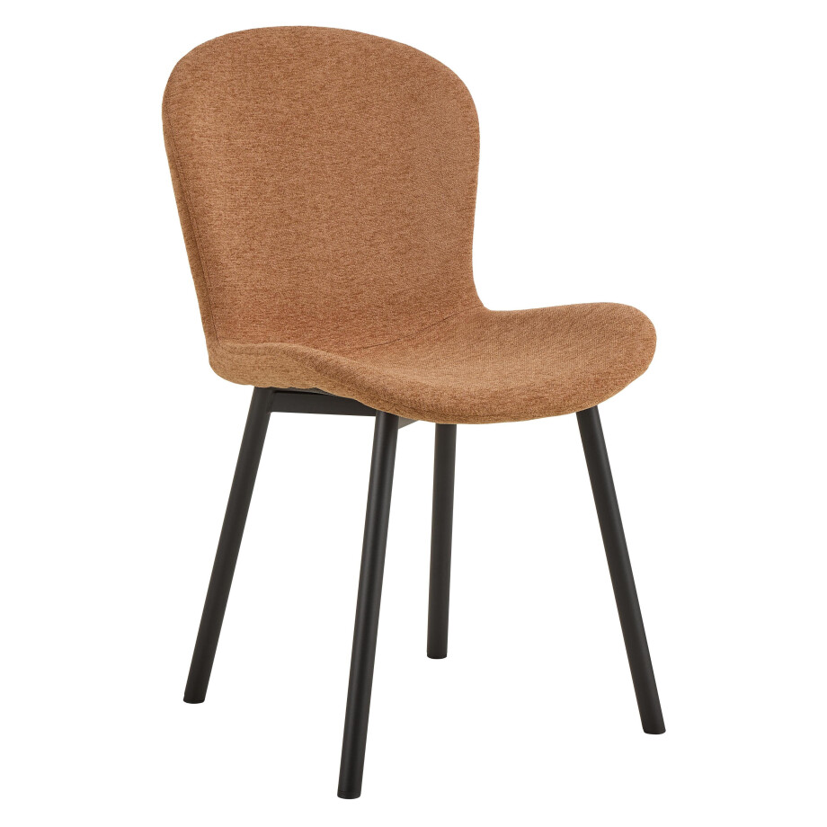 Bendt Eetkamerstoel 'Elani' Geweven stof, kleur Terracotta afbeelding 1