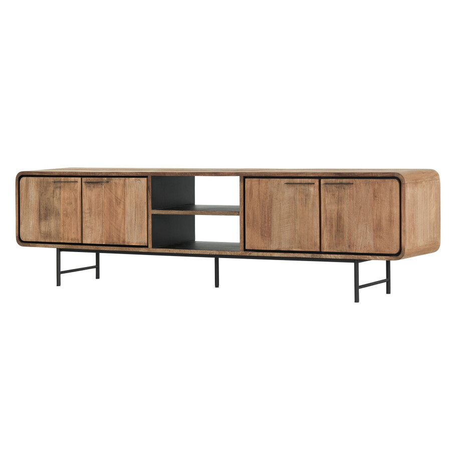 DTP Home TV-meubel 'Evo' Teakhout, 225cm DTP Home TV-meubel 'Evo' Teakhout, 225cm afbeelding