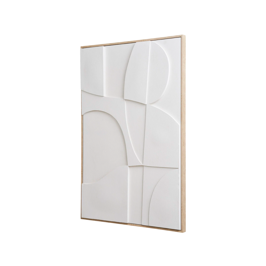 Eefke reliëf wanddecoratie wit - versie 2- 90 x 60 cm Eefke reliëf wanddecoratie wit - versie 2- 90 x 60 cm afbeelding 1