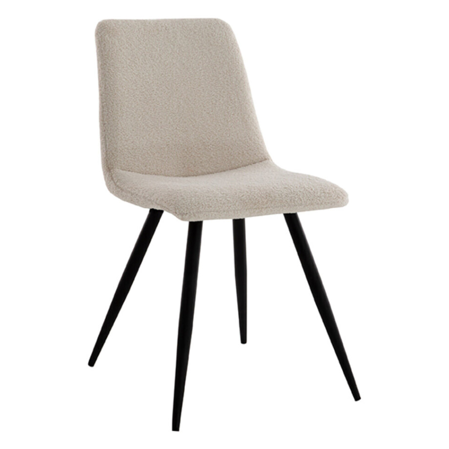 LABEL51 Eetkamerstoel 'Jep' Teddy, kleur Ivory LABEL51 Eetkamerstoel 'Jep' Teddy, kleur Ivory afbeelding 1