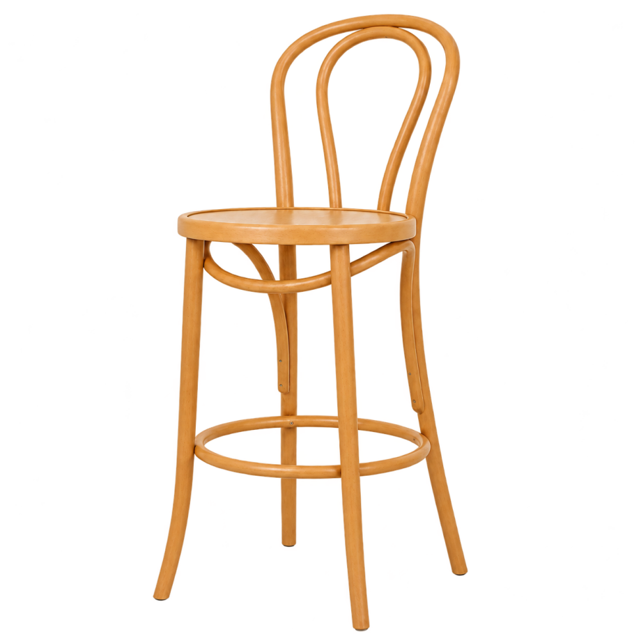 Vienna Thonet No. 18 houten barkruk naturel - 65 cm Vienna Thonet No. 18 houten barkruk naturel - 65 cm afbeelding 1