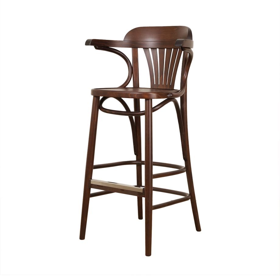 Jos houten barkruk walnoot - 75 cm Jos houten barkruk walnoot - 75 cm afbeelding 1