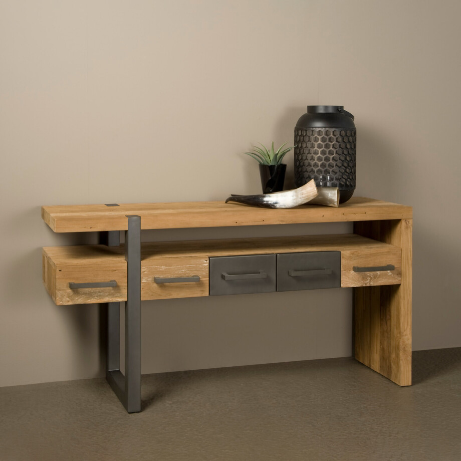 Tower Living Sidetable 'Lucca' Teakhout, 145cm Tower Living Sidetable 'Lucca' Teakhout, 145cm afbeelding