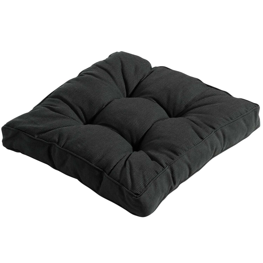 Matraskussen 47x47cm Florance   Rib black afbeelding 