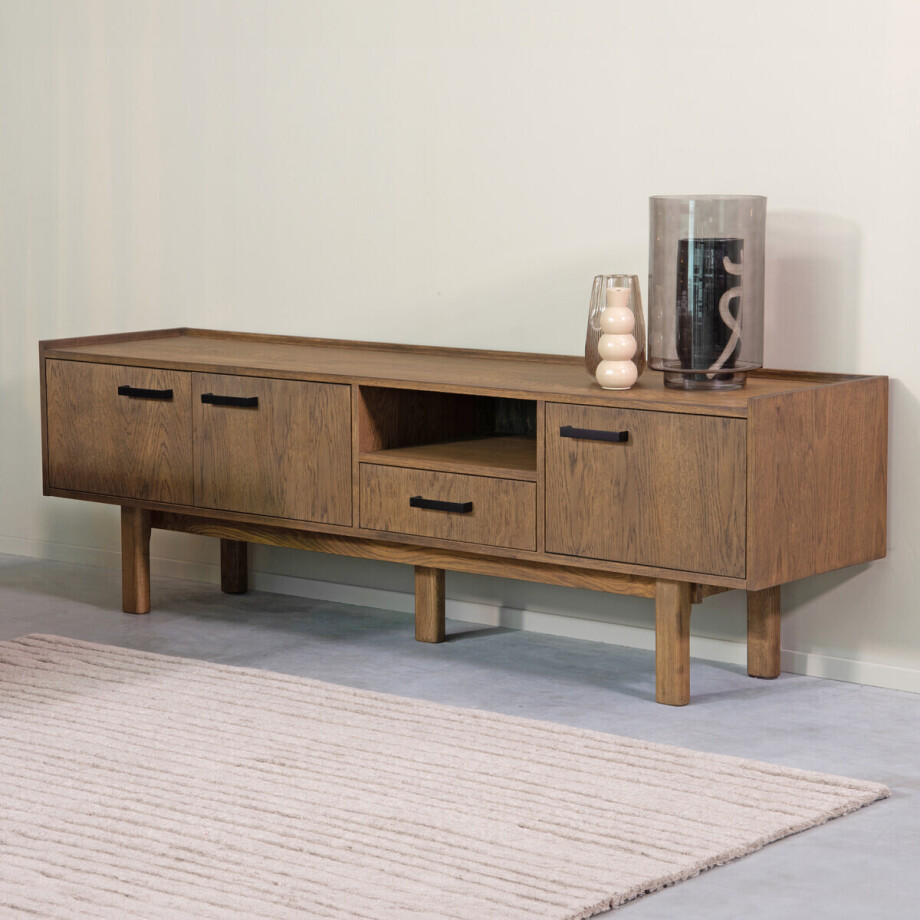 LABEL51 TV-meubel 'Cali' Smoke Eiken, 190cm afbeelding 1