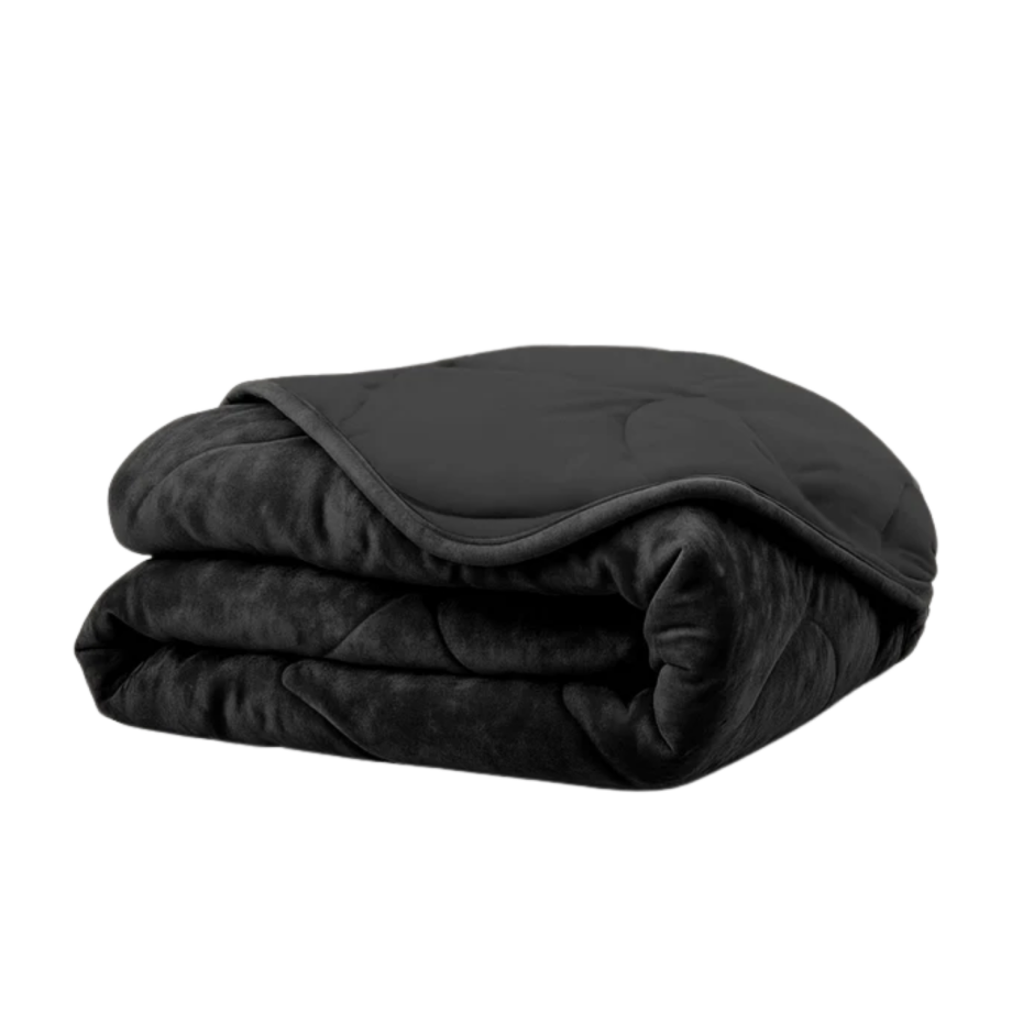 1+1 Gratis Wasbaar Easy Dekbed Zonder Overtrek - Zonder Overtrek Velvet Zwart - Exclusief Kussensloop - 140x200 Cm (Eenpersoons) - Zydante - Dekbed-Discounter.nl afbeelding 